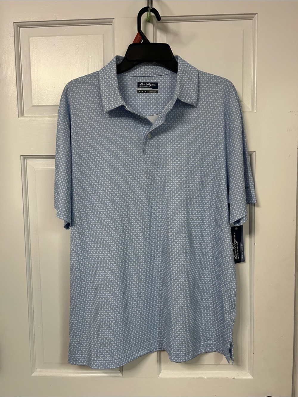 Hogan Light Blue Micro-Pattern Polo